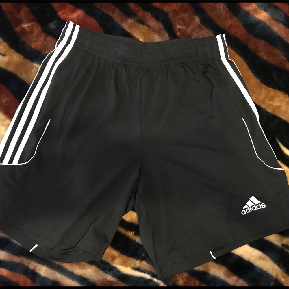 Adidas men’s black soccer shorts 7” inseam